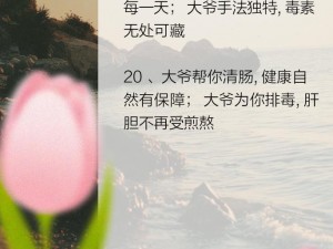 小说都市之让大爷再帮你排排毒，带来健康生活新理念