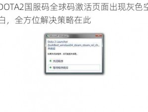 DOTA2国服码全球码激活页面出现灰色空白，全方位解决策略在此