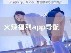 大菠萝app，带来不一样的福引导前往体验