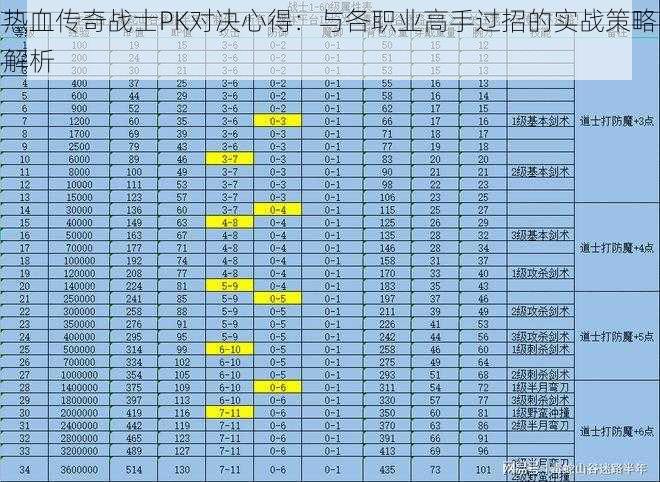 热血传奇战士PK对决心得：与各职业高手过招的实战策略解析