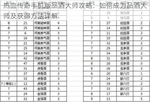 热血传奇手机版品酒大师攻略：如何成为品酒大师及获得方法详解