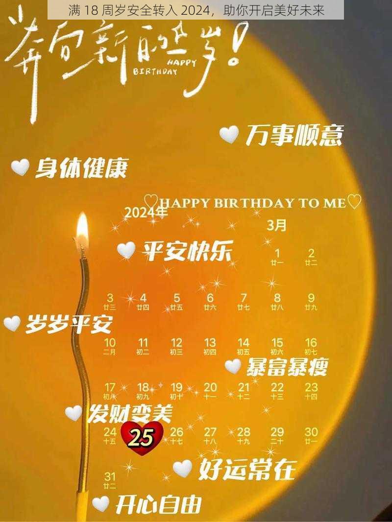 满 18 周岁安全转入 2024，助你开启美好未来