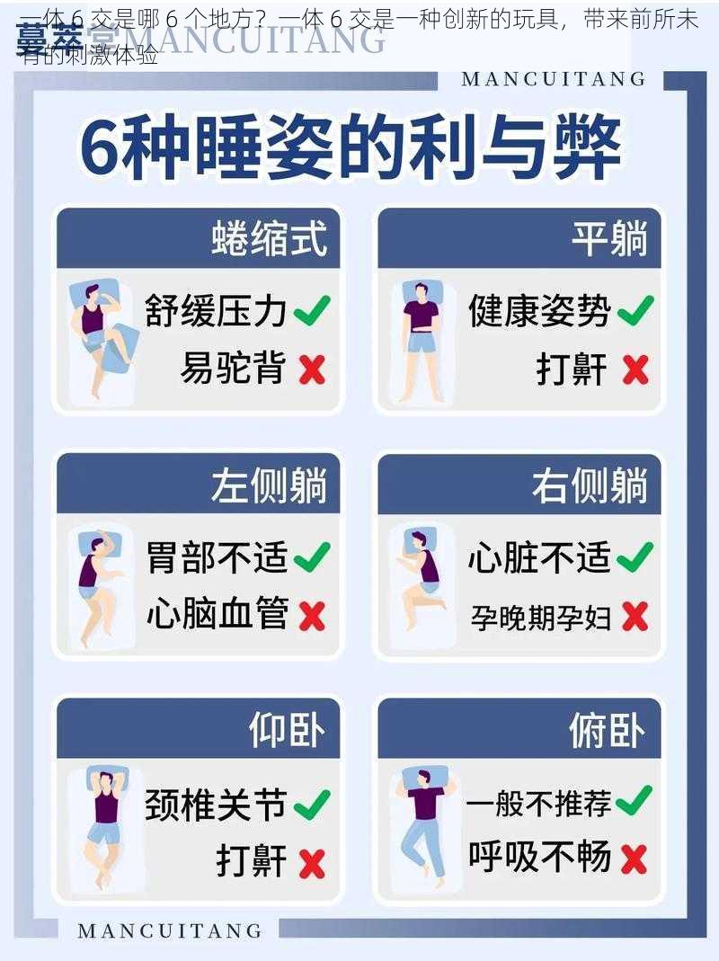 一体 6 交是哪 6 个地方？一体 6 交是一种创新的玩具，带来前所未有的刺激体验