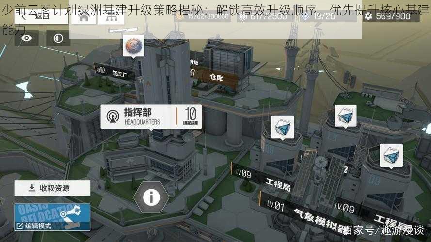少前云图计划绿洲基建升级策略揭秘：解锁高效升级顺序，优先提升核心基建能力