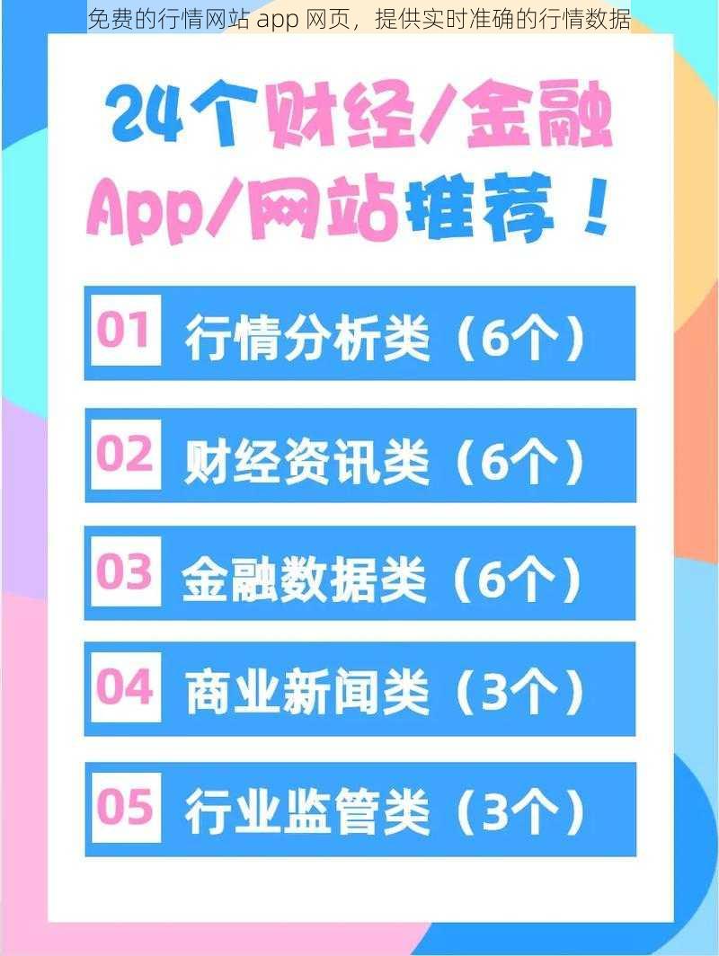 免费的行情网站 app 网页，提供实时准确的行情数据