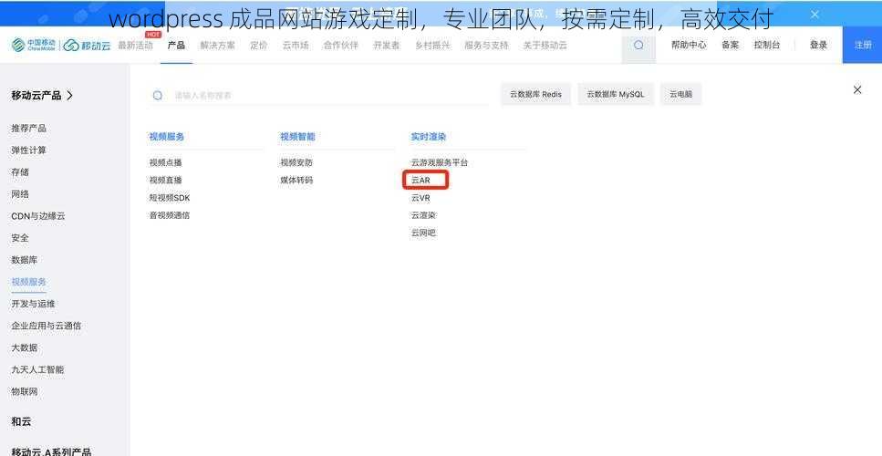 wordpress 成品网站游戏定制，专业团队，按需定制，高效交付