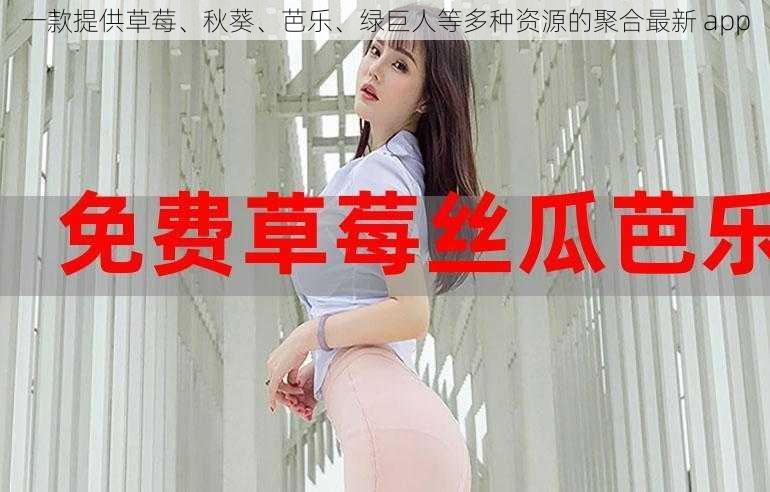 一款提供草莓、秋葵、芭乐、绿巨人等多种资源的聚合最新 app