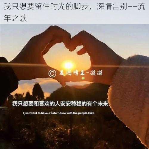 我只想要留住时光的脚步，深情告别——流年之歌