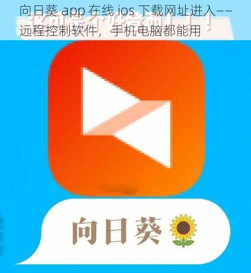 向日葵 app 在线 ios 下载网址进入——远程控制软件，手机电脑都能用