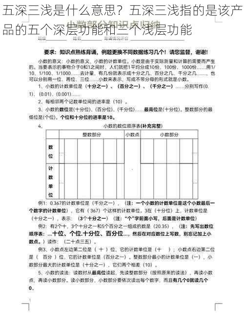 五深三浅是什么意思？五深三浅指的是该产品的五个深层功能和三个浅层功能