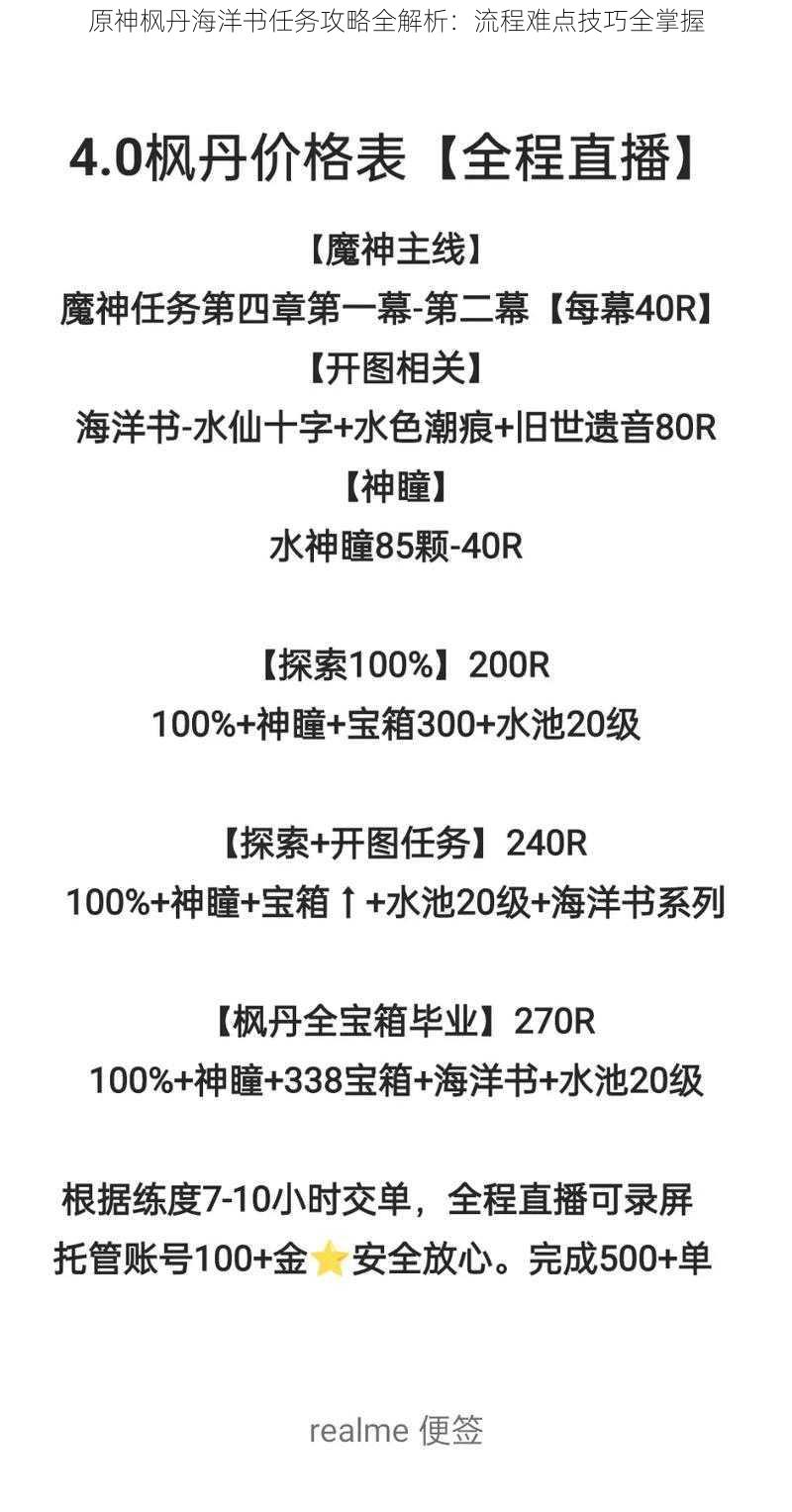 原神枫丹海洋书任务攻略全解析：流程难点技巧全掌握