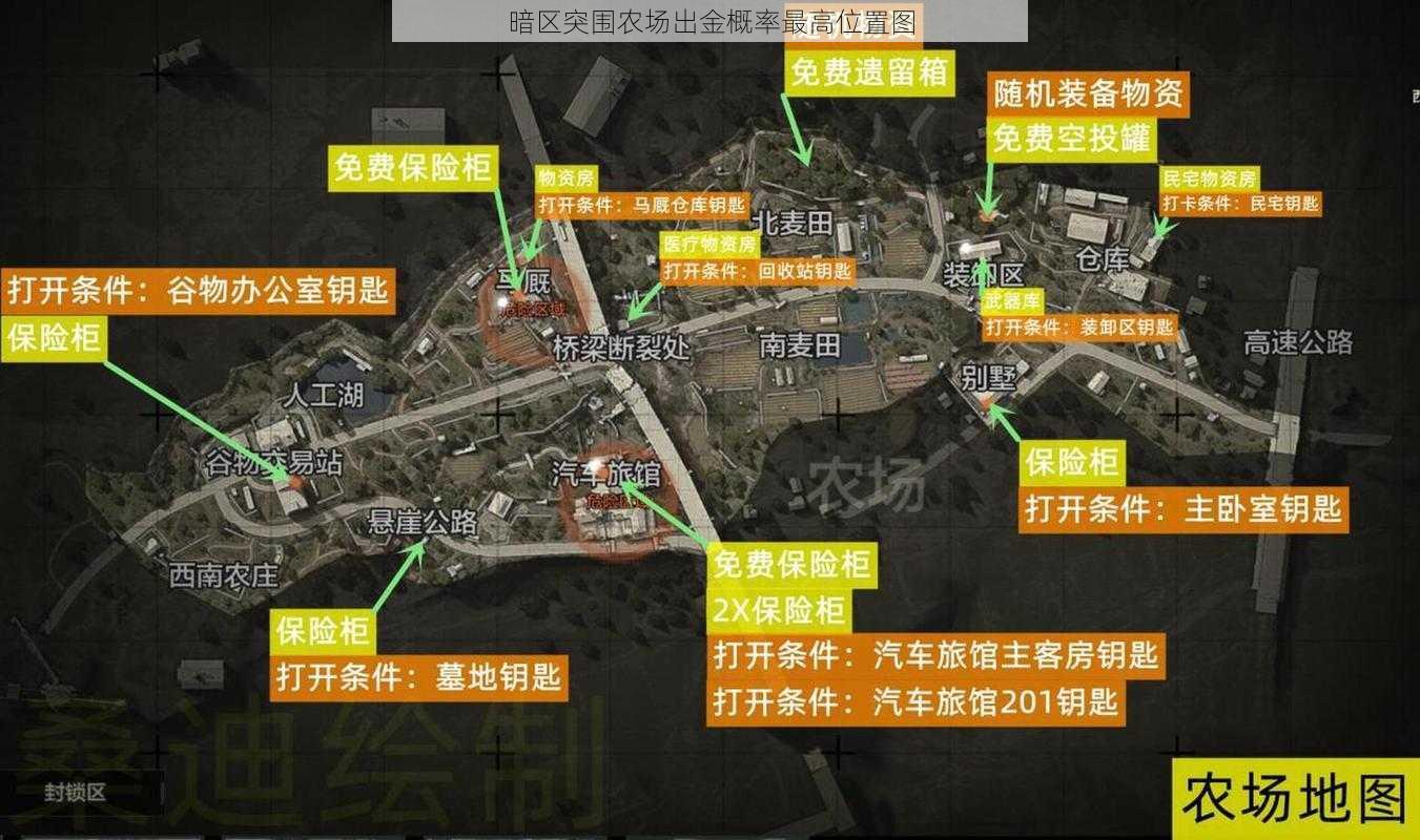 暗区突围农场出金概率最高位置图